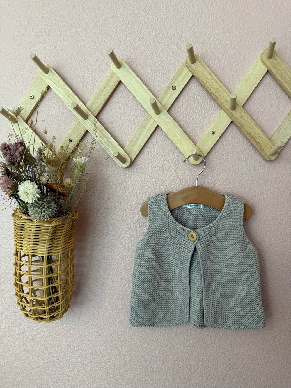 Baby Boden Knit Baby Vest in Taupe